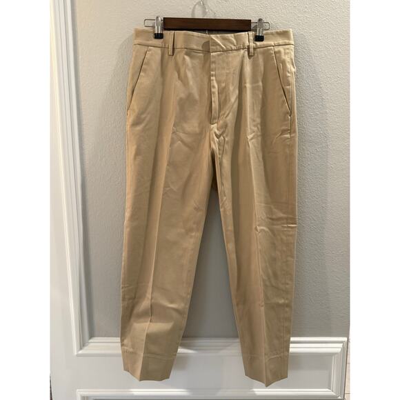 Dsquared2 Beige Khaki Cotton Chino Flat Front Luxury Trousers Sz 42 (L) - Picture 1 of 6